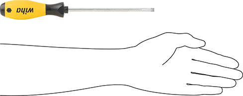 Image of Product. Side1 orientation. Contains SizingReference. Static-Control Screwdriver, 1/4" Slotted.