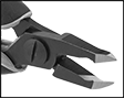 Image of Specification. Front orientation. ZoomedIn view. Contains Border. Angled Head. Lindstrom Static-Control Wire Cutters.