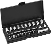 Image of Product. Front orientation. Sockets. Bolt-Through 6-Point Socket Sets.