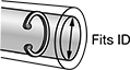 Image of Specification. Front orientation. ZoomedIn view. Contains Annotated. For Internal and External Retaining Rings.