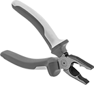 Image of Product. Front orientation. Wire-Gripping Pliers. Electrically-Insulating Wire-Gripping Pliers, Combination Jaws and Ultra Grip.