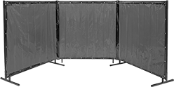 Image of Product. Front orientation. Protective Screens. See-Through Hinged Welding Screens.