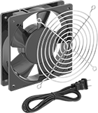 Image of Product. Steel or 304 Stainless Steel Guard. Front orientation. Fans. Wet-Location Equipment-Cooling Fan Kits, Square.