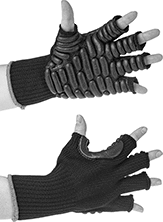 Image of ProductInUse. Style A. Front orientation. Gloves. Vibration-Protection Open-Finger Work Gloves, Gloves, Cotton/Nylon Fabric, Style A.