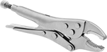 Image of Product. Curved Jaws. Front orientation. Locking Pliers. Corrosion-Resistant Locking Pliers, Curved Jaws and Lever Release—Plain Grip.