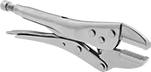Image of Product. Flat Jaws. Front orientation. Locking Pliers. Corrosion-Resistant Locking Pliers, Flat Jaws and Lever Release—Plain Grip.