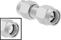 Image of Product. Front orientation. Contains Inset. Coaxial Connectors. Coaxial Adapters, Reverse-Polarity SMA Female × SMA Male.