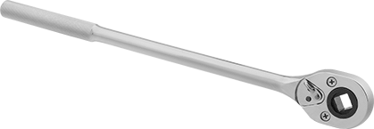 Image of Product. Front orientation. Ratcheting Box Wrench, 4-Point Opening, 1/2" Size, 16" Overall Length.