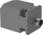 Image of Product. Flush Mount with Plug Connection. Front orientation. Flush Mount. Rotatable DC Metallic-Object Proximity Sensors, Plug In.