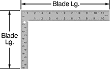 Image of Product. Front orientation. Contains Annotated. Squares. Easy-Read Squares with 2 Graduated Blades.