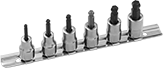 Image of Product. Front orientation. Bit Sockets. Ball-End Hex Bit Socket Sets.