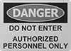 Security and Admittance Accident Prevention Signs