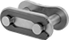 Image of ProductInUse. Clip Shown Installed. Front orientation. Roller Chain Spring Clips. ANSI Roller Chain Spring Clips.