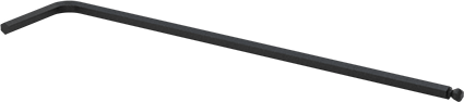 Image of Product. Front orientation. Alloy Steel Angled-Drive Ball-Tip Hex L-Key, Black Phosphate Coated, 2 mm Drive Size, 3-3/8" Overall Length .