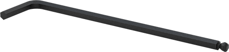 Image of Product. Front orientation. Alloy Steel Angled-Drive Ball-Tip Hex L-Key, Black Phosphate Coated, 4 mm Drive Size, 4.5" Overall Length .