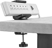 Image of ProductInUse. Outlet Strip Not Included. Front orientation. Outlet Strip Mounts. Outlet Strip Mounts.