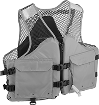 Image of Product. Front orientation. Life Preservers. Life Preserver Vests, Nylon Fabric and Polyester Fabric Mesh.