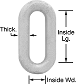 Image of Product. Front orientation. Contains Annotated. Chain Rings. Oblong Chain Rings—Not for Lifting.