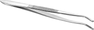 Image of Product. Front orientation. Tweezers. Tweezers, Bent Square Tips.