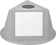 Image of Product. Front orientation. Marking Cones. Marking Cones with Write-On Label, Polypropylene.