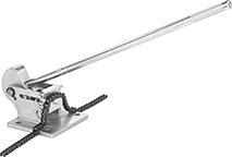 Image of ProductInUse. Front orientation. Roller Chain Breakers. Bench-Mount Roller Chain Breakers.