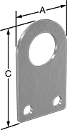 Image of Product. Front orientation. Contains Annotated. Brackets. Sensor and Switch Mounting Brackets, Style 6.