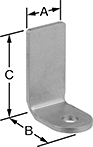 Image of Product. Front orientation. Contains Annotated. Brackets. Sensor and Switch Mounting Brackets, Style 9.