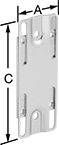 Image of Product. Front orientation. Contains Annotated. Brackets. Limit Switch Mounting Brackets.