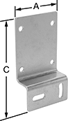 Image of Product. Front orientation. Contains Annotated. Brackets. Sensor and Switch Mounting Brackets, Style 13.