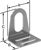 Image of Product. Front orientation. Contains Annotated. Brackets. Sensor and Switch Mounting Brackets, Style 1.