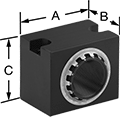 Image of Product. Front orientation. Contains Annotated. Brackets. Impact-Resistant Sensor and Switch Mounting Brackets, 18 mm for Sensor/Switch OD.
