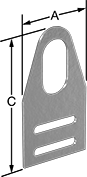 Image of Product. Front orientation. Contains Annotated. Brackets. Sensor and Switch Mounting Brackets, Style 2.