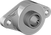 Permanently Lubricated Washdown Mounted Ball Bearings with Two-Bolt Flange