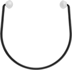 Image of Product. Front orientation. Earplugs. Reusable Earplugs , Headband, Ball.