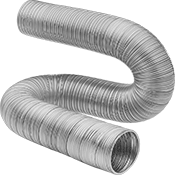 Image of Product. Front orientation. Duct Hose and Fittings. Bend-and-Stay Metal Duct Hose for Wood Chips and Plastic Pellets.