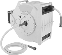 Image of Product. Front orientation. Hose Reels. Enclosed Reels with Low-Pressure Water Hose.