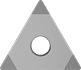 Image of Product. Front orientation. Lathe Tool Inserts. Cubic Boron Nitride Lathe Tool Inserts for Hardened Steel, TNGA Insert.