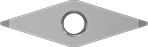 Image of Product. Front orientation. Lathe Tool Inserts. Cubic Boron Nitride Lathe Tool Inserts for Hardened Steel, VBGW Insert.