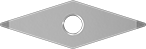 Image of Product. Front orientation. Lathe Tool Inserts. Cubic Boron Nitride Lathe Tool Inserts for Hardened Steel, VNGA Insert.