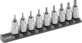 Image of Product. Front orientation. Bit Sockets. Tamper-Resistant Hex Bit Socket Sets .