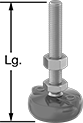 Image of Product. Stay Put. Front orientation. Contains Annotated. T-Slotted Framing and Fittings. Feet for T-Slotted Framing, Leveling Mounts, For Single Rails, Stay Put.