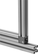 Image of ProductInUse. Front orientation. T-Slotted Framing and Fittings. Roller Wheels for T-Slotted Framing, Bracket Mount.