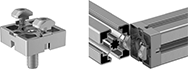 Image of ProductInUse. Front orientation. Contains MultipleImages. T-Slotted Framing and Fittings. T-Slotted Framing Brackets, Plate Connector Concealed Brackets.