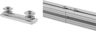 Image of ProductInUse. Front orientation. T-Slotted Framing and Fittings. T-Slotted Framing Brackets, Butt Connector Concealed Brackets, Standard.