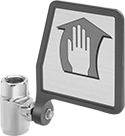 Image of Product. Front orientation. Eye Wash Station Replacement Parts. Eye Wash Station On/Off Valves with Push Handle.