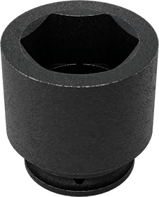 Image of Product. Bottom orientation. 6-Point Impact Socket, Standard, 3/4" Square Drive, 1-1/2" Size, 2-1/4" Long.