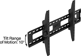 Image of Product. Front orientation. Monitor Stands. Wall-Mount Monitor Stands, 10° Tilt Range of Motion.