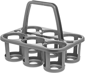 Image of Product. Front orientation. Bottle Carriers. Tote Trays for Bottles , Style A.