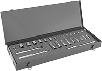 Image of Product. Front orientation. Sockets. 12-Point Socket Sets, Sockets with Drive Tools—Chrome-Plated Steel.
