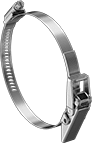 Image of Product. Front orientation. Hose and Tube Clamps. Quick-Release Worm-Drive Clamps for Duct Hose.